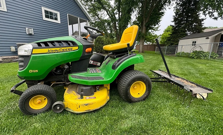 Core aeration by Jason's Lawn Care opening compacted soil
