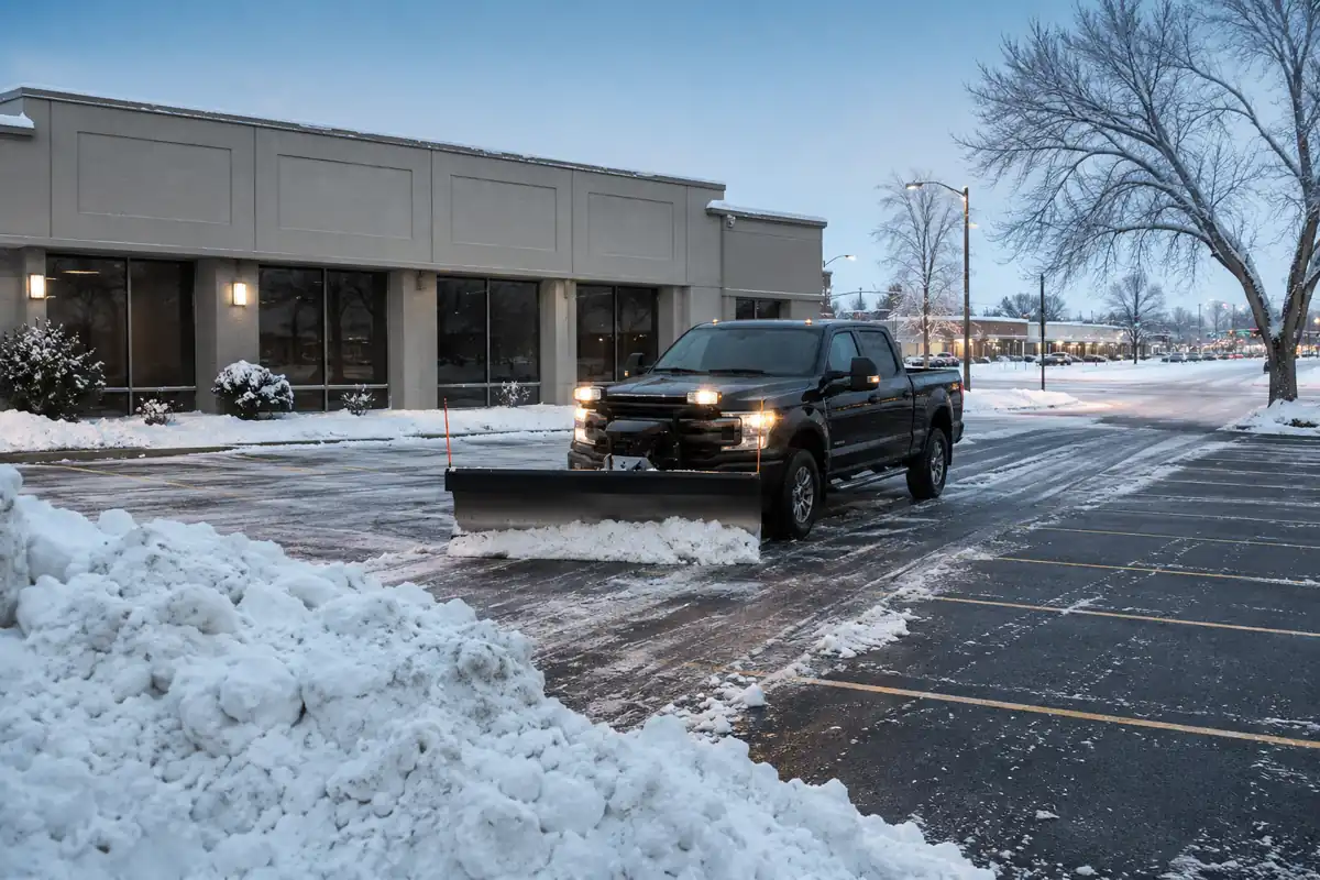 Mankato Lawn Care commercial snow plowing in Mankato Minnesota