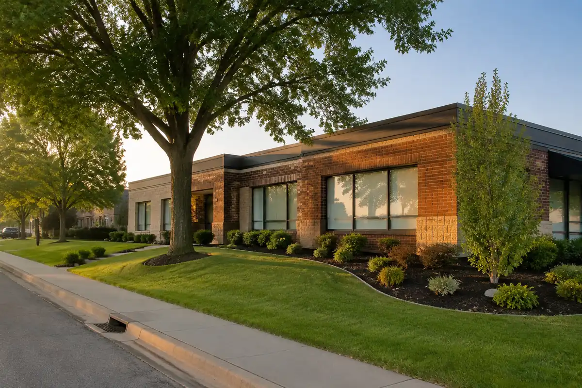 North Mankato Lawn Care maintaining a commercial property
